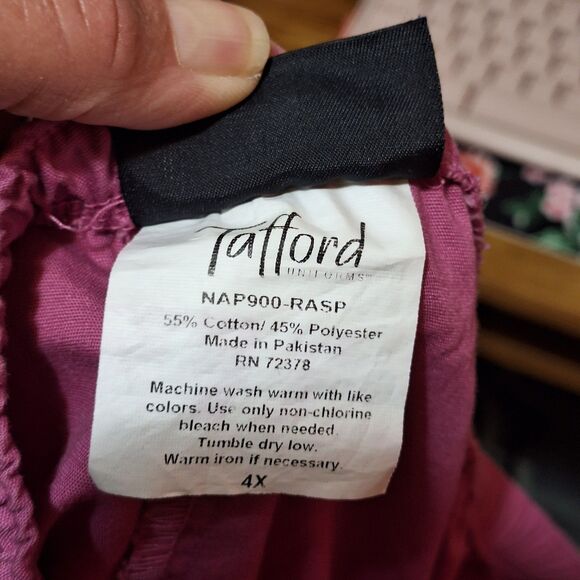 Womens Tafford Scrub Pants 4X Pink Purple Medical Pockets Lot Of 2 Uniform‎ Work - Picture 16 of 16